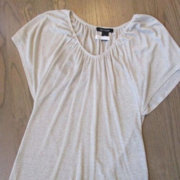 White House Black Market Metallic Gold Top XS - Picture 4 of 5